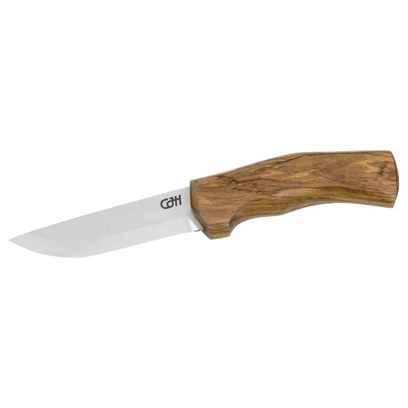 Produktbild Cjh Outdoormesser, D2 Stahl, Rostfrei, Olivenholz-Griff, Lederscheide