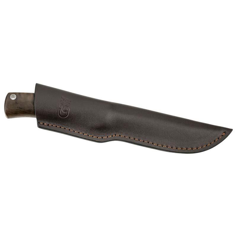 Cjh Outdoormesser, D2 Stahl, Full Tang Konstruktion, Rostfrei, Walnuss, Leder