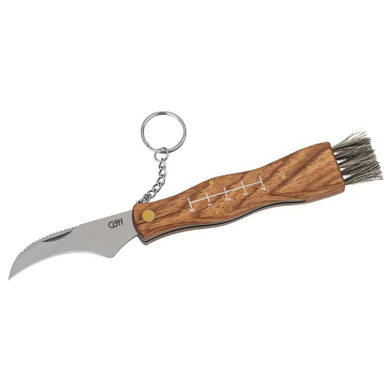 Cjh Pilzmesser, Aisi 420 Stahl, Rostfrei, Palisanderholz-Griff, Mit B&uuml;rste, Nylon-Etui