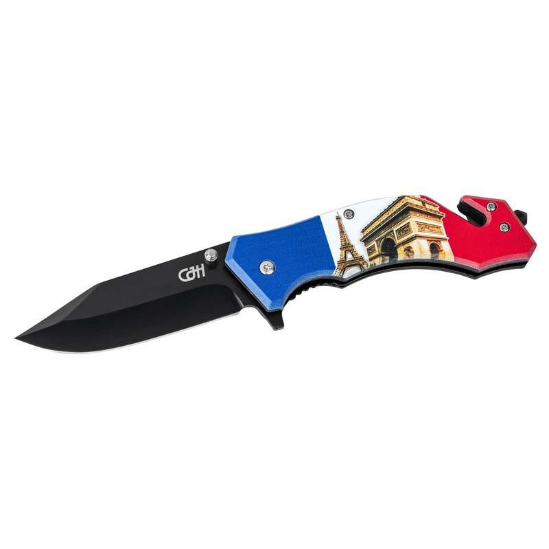Cjh Rettungsmesser, Aisi 420 Stahl, Rostfrei, Glas, Gurt, Paris