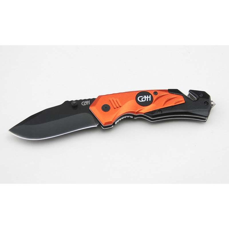 Cjh Rettungsmesser, Aisi 420 Stahl, Beschichtet, Gurt, Glas, Aluschalen