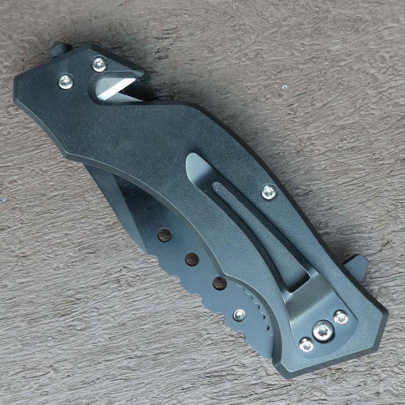 Cjh Rettungsmesser, Usa Flag, Aisi 420 Stahl, Rostfrei, Gurt, Glasbrecher