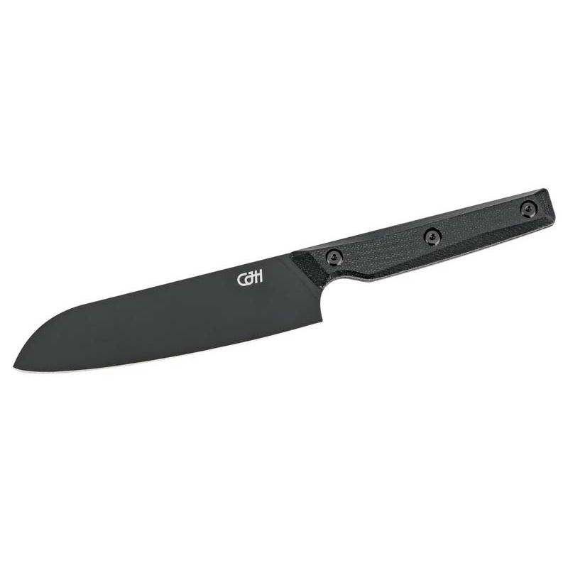 Cjh Santoku-Messer Klein, Vg-10 Stahl, Black Titan, 60&plusmn;2 Hrc, Schwarze Geschenkverp.