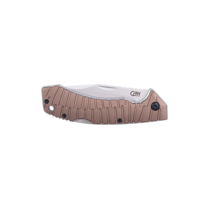 Cjh Taschenmesser, Aisi 420 Stahl, Rostfrei, Back-Lock, Aluminium-Griff, Satin Finish
