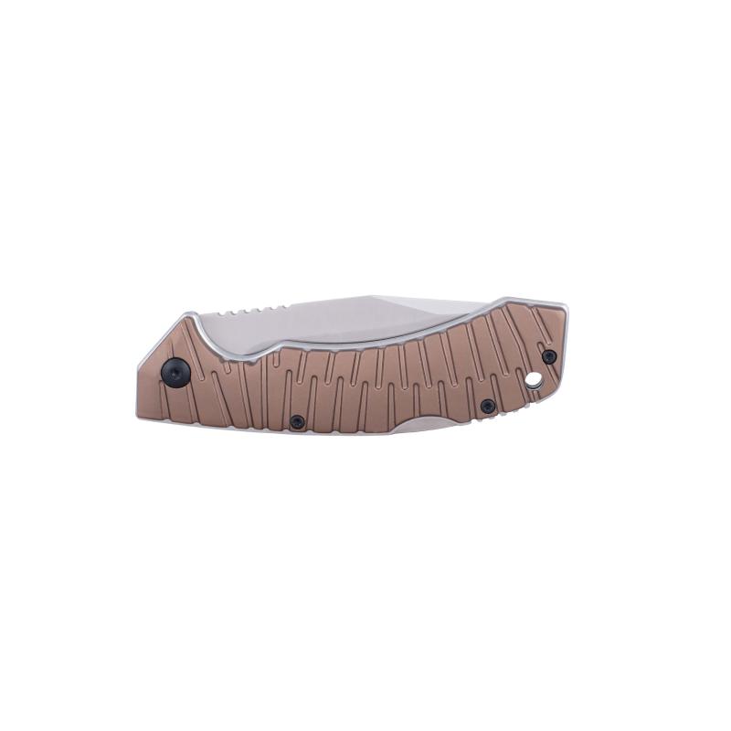 Cjh Taschenmesser, Aisi 420 Stahl, Rostfrei, Back-Lock, Aluminium-Griff, Satin Finish