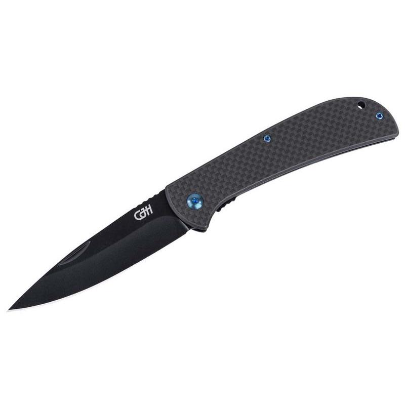 Cjh Taschenmesser, Aisi 420 Stahl, Rostfrei, Framelock, Carbon-Griff