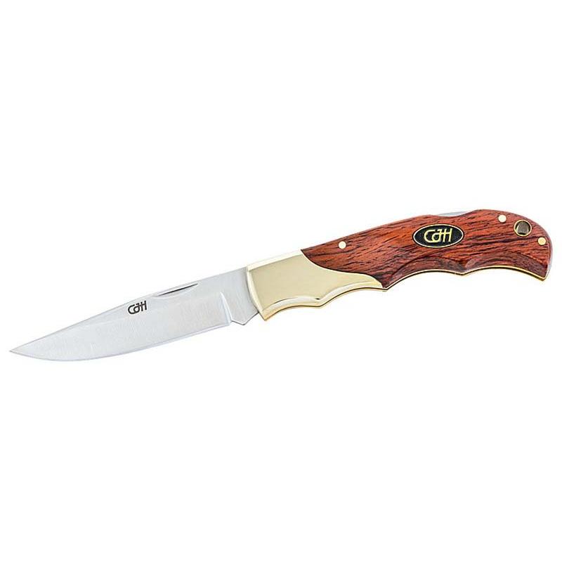 Cjh Taschenmesser, Aisi 440 Stahl, Cocoboloholz-Griff, Neusilber, Feststellbar