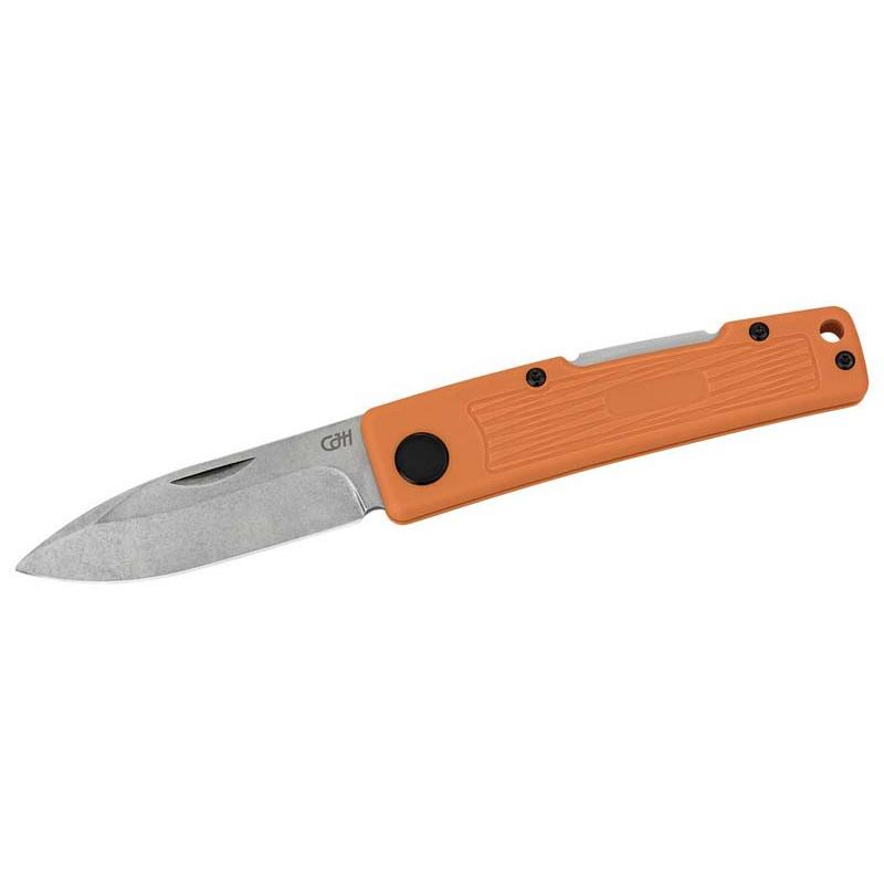 Cjh Taschenmesser, 8Cr13Mov-Stahl, Rostfrei, Bl, Glasf. Nylon-Griff Orange