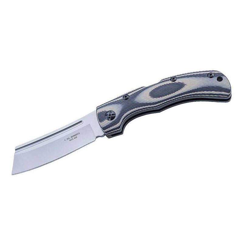 Cjh Taschenmesser, Aisi 420 Stahl, Rostfrei, G10-Griff, Cleaver-Stil, Back-Lock, Clip