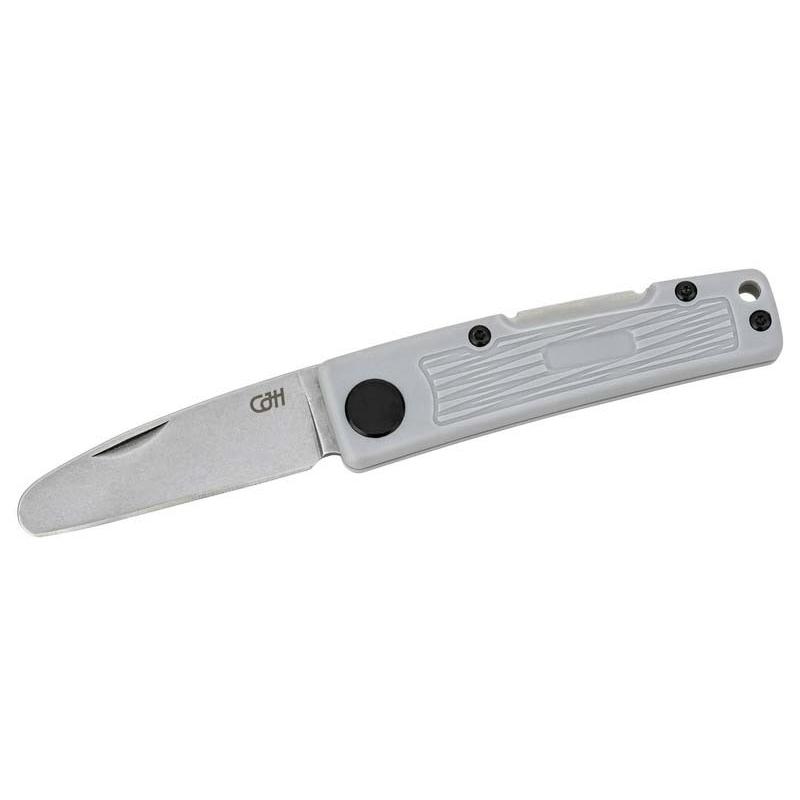 Cjh Taschenmesser Kids, 8Cr13Mov-Stahl, Rostfrei, Abgerundet, Bl, Glasf. Nylon-Griff Grau