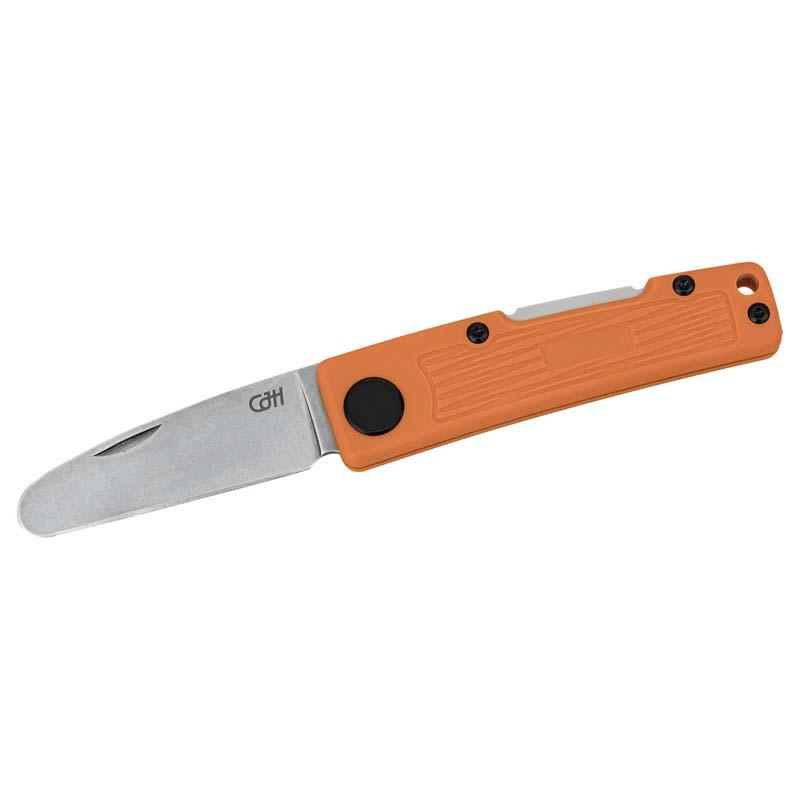 Cjh Taschenmesser Kids, 8Cr13Mov-Stahl, Rostfrei, Abgerundet, Bl, Glasf. Nylon-Griff Orange