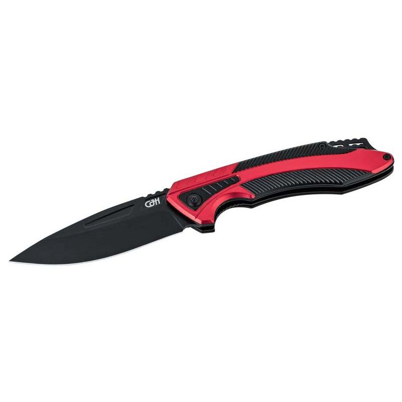 Produktbild Cjh Taschenmesser, Aisi 420 Stahl, Rostfrei, Aluminium-Griff, Schwarz Beschichtet, Liner-Lock, Clip