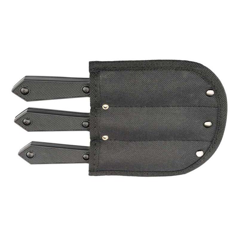 Cjh Wurfmesser-Set, 3-Teilig, Rostfrei, Kunststoff-Griff, Nylonscheide