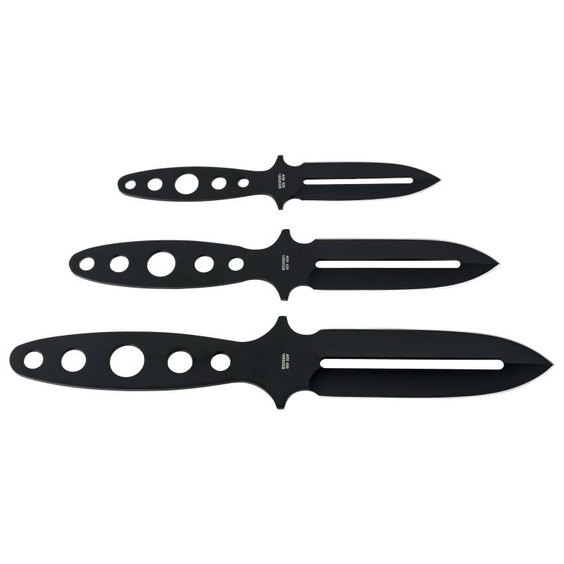 Cjh Wurfmesser-Set, 3-Teilig, Aisi 420 Stahl, Rostfrei, Beschichtet, Nylonscheide