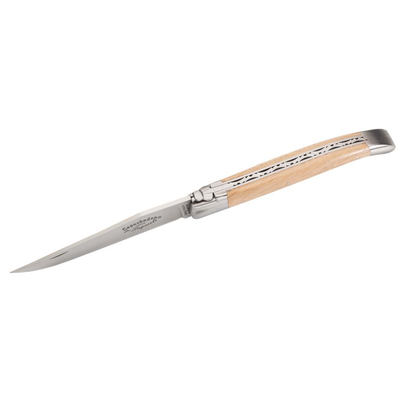 Fontenille Pataud Laguiole Capuchadou Taschenmesser, Stahl, Edelstahl, Eiche, Sch&auml;ferkr