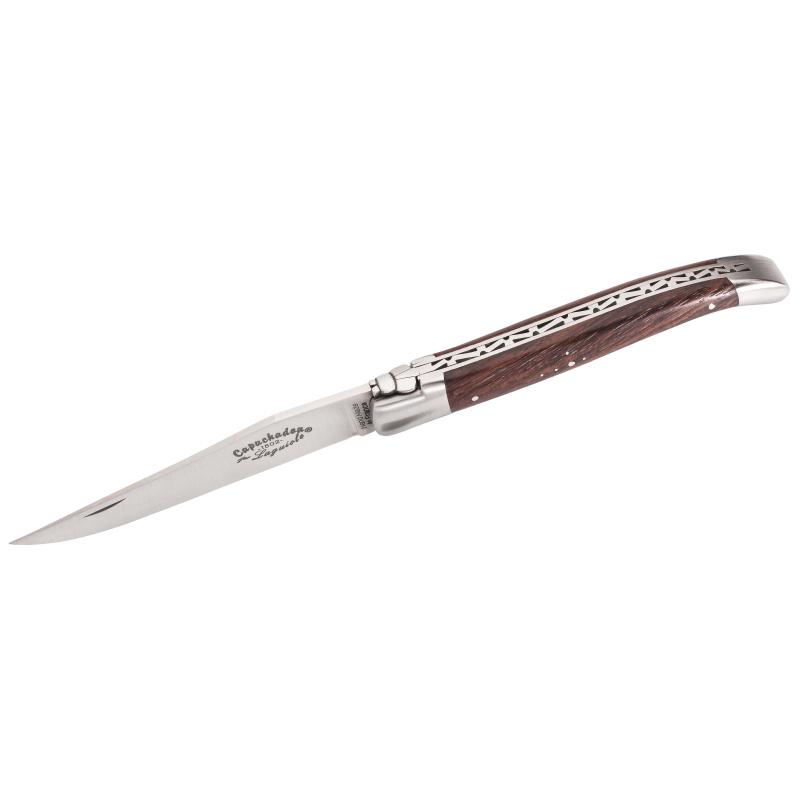 Fontenille Pataud Laguiole Capuchadou Taschenmesser, Stahl, Edelstahl, Kirschholz, Sch&auml;ferkr