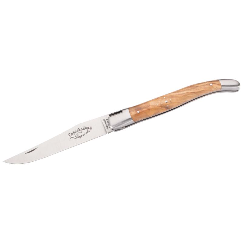 Fontenille Pataud Laguiole Capuchadou Taschenmesser, Stahl, Edelstahl, Olivenholz, Sch&auml;ferkr