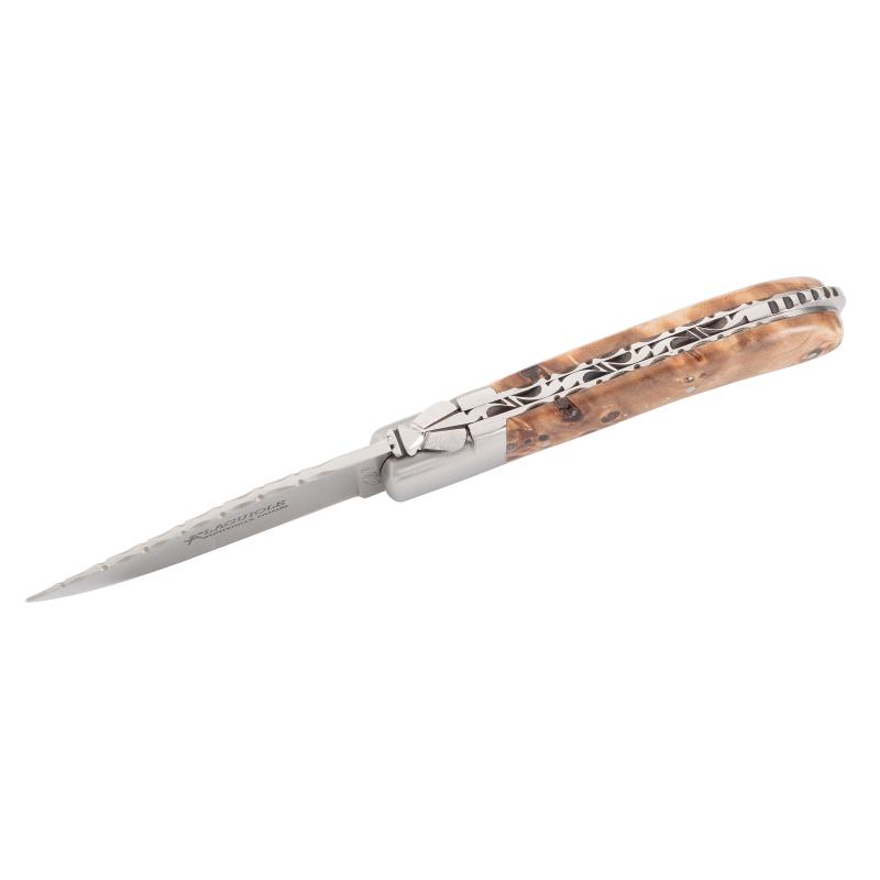 Fontenille Pataud Laguiole Gentleman Taschenmesser, Stahl, Bl, Edelstahl, Pappel