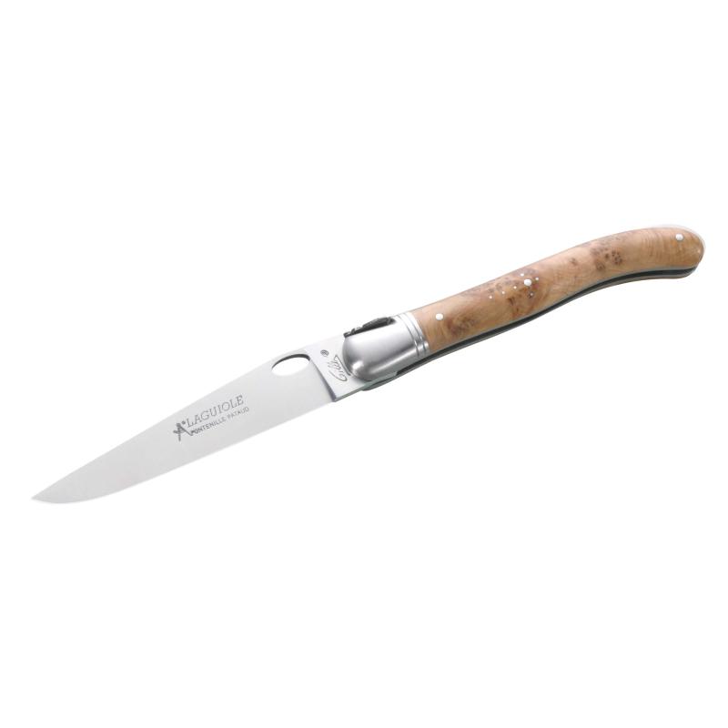 Produktbild Fontenille Pataud Laguiole Nature Taschenmesser, Stahl, Bl, Wacholder, R&uuml;ckenfeder