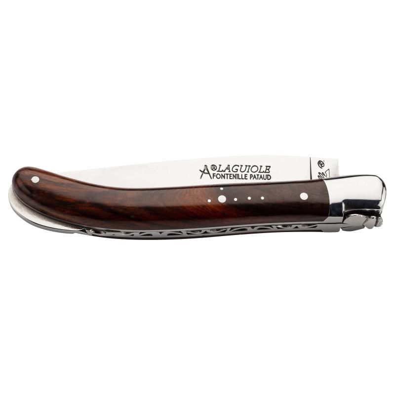 Fontenille Pataud Laguiole Le Pocket Taschenmesser, Stahl, Bl, Edelstahl, Eisenholz, Sch&auml;ferkr