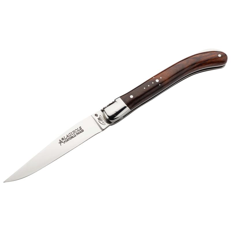 Fontenille Pataud Laguiole Le Pocket Taschenmesser, Stahl, Bl, Edelstahl, Eisenholz, Sch&auml;ferkr