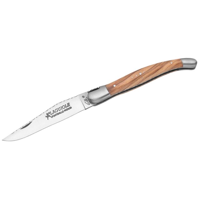 Fontenille Pataud Laguiole Traditional Taschenmesser, Stahl, Olivenholz, Edelstahl