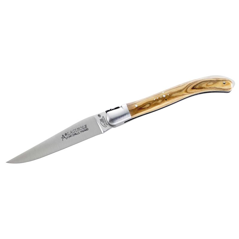 Fontenille Pataud Laguiole Xs Taschenmesser, Stahl, Olivenholz, Bl, Sch&auml;ferkr., Edelstahl