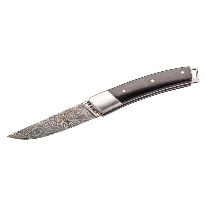 Fontenille Pataud Le Thiers Pocket Taschenmesser, 160-Lagen Td, Bl, Edelstahl, Ebenholz-Griff