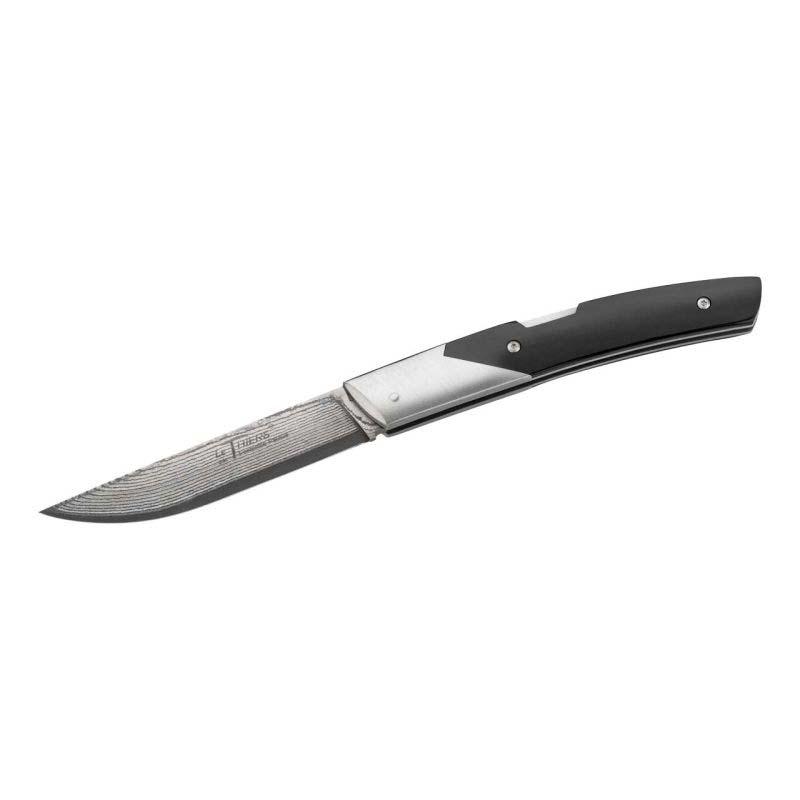 Fontenille Pataud Le Thiers Advance Taschenmesser, Sandwich-Damast Stahl Bl, Edelstahl, Horn-Griff