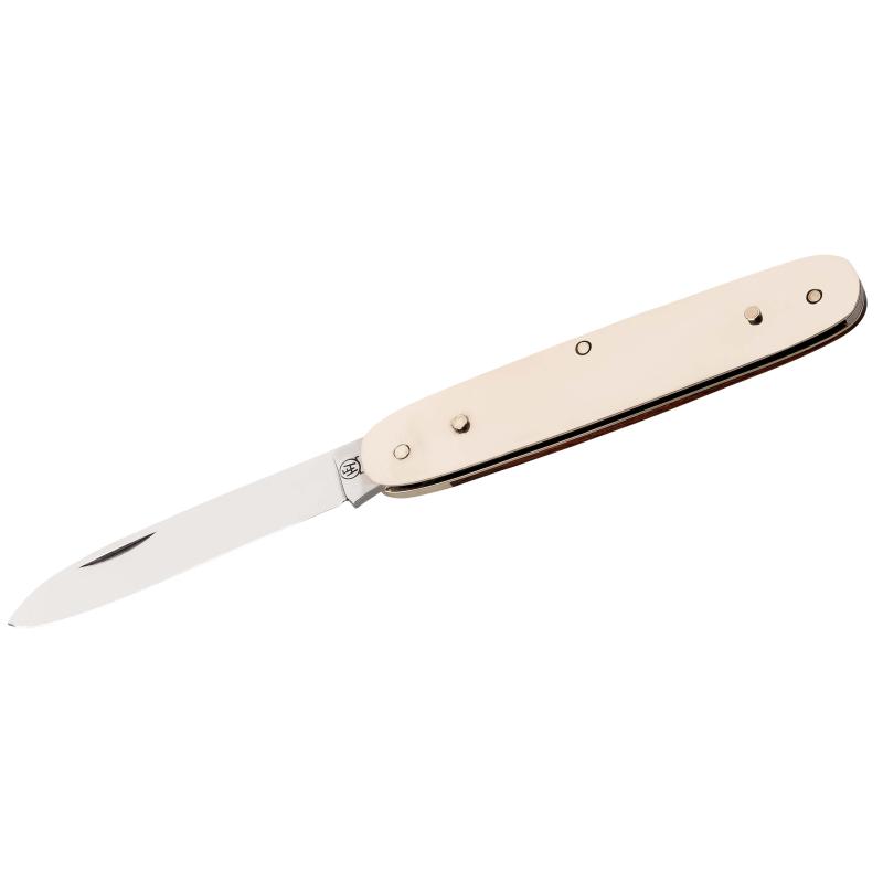 Hartkopf Taschenmesser Picknick, 3Tlg, 1.4034-Stahl, Rotholz-Griff, Neusilber, Gravurpl&auml;ttchen