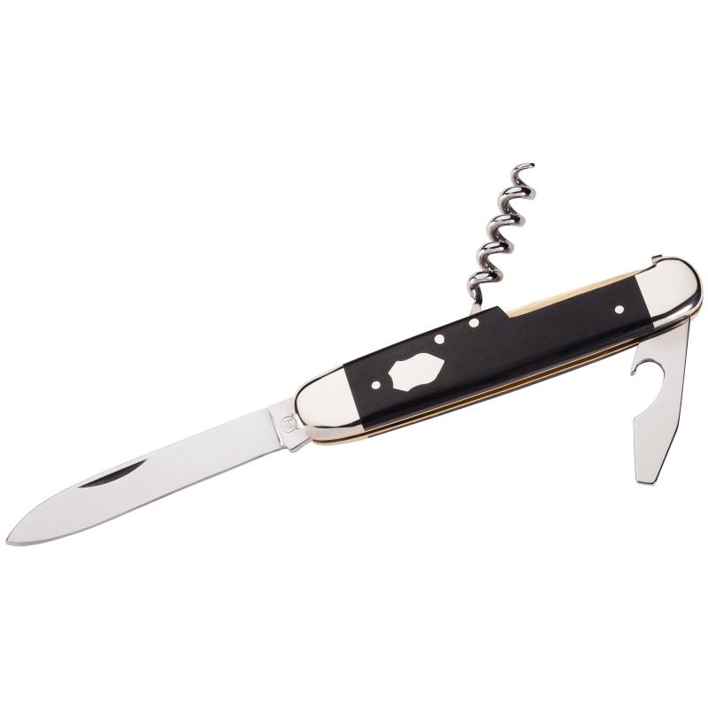 Produktbild Hartkopf Taschenmesser, 1.4034-Stahl, Ebenholz, Neusilber, Korkenz., Kombiwerkzeug, 3Tlg