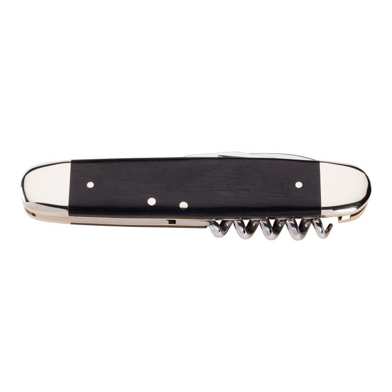 Hartkopf Taschenmesser, 1.4034-Stahl, Ebenholz, Neusilber, Korkenz., Kombiwerkzeug, 3Tlg