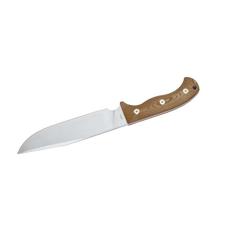 Herbertz Camp- Und Outdoormesser D2, Desert Micarta, Lederscheide