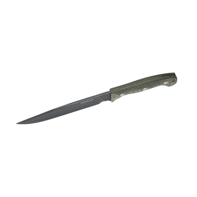 Herbertz Camp- Und Outdoormesser D2, Gr&uuml;n Micarta, Lederscheide