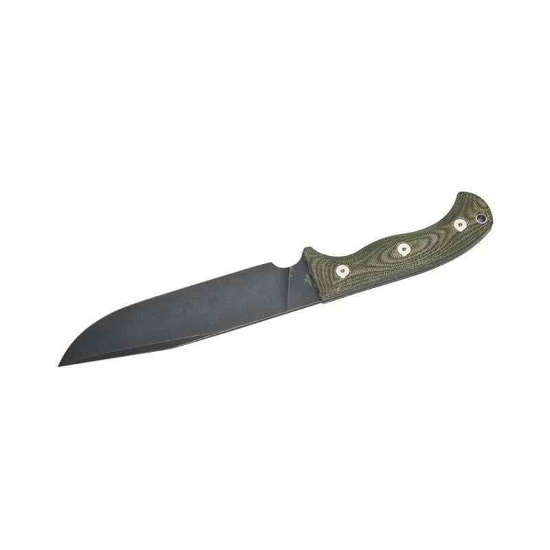 Herbertz Camp- Und Outdoormesser D2, Gr&uuml;n Micarta, Lederscheide