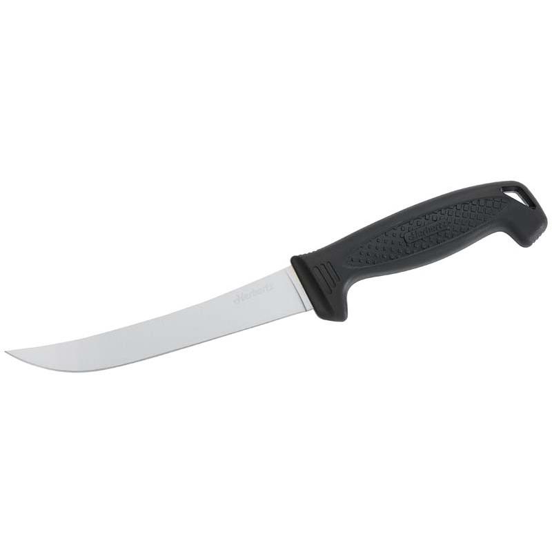 Herbertz Filetiermesser, Klassik, Schwarz, Medium, Aisi 440 Edelstahl, Steckscheide