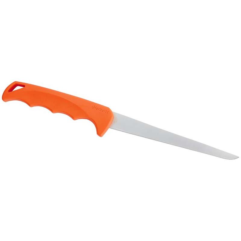 Herbertz Filetiermesser, Smart, Orange, Medium, Aisi 420 Edelstahl, Steckscheide