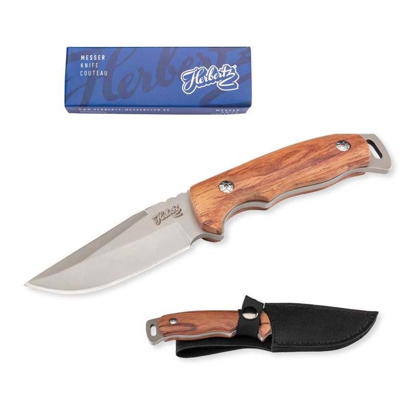 Herbertz G&uuml;rtelmesser, Aisi 420 Stahl, Rostfrei, Olivenholz-Griff