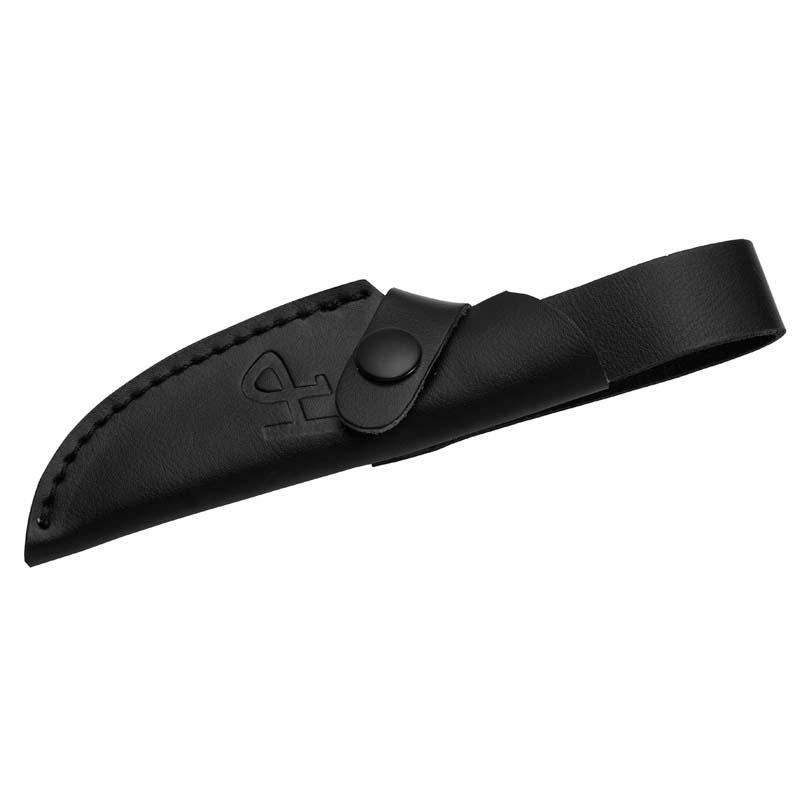 Herbertz G&uuml;rtelmesser, D2 Stahl, Rostfrei, Gr&uuml;ne Micarta Griffschalen, Lederscheide