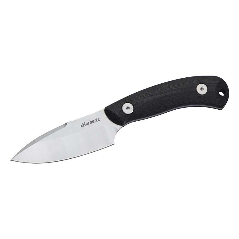 Herbertz G&uuml;rtelmesser, D2 Stahl, Rostfrei, G10 Griffschalen Lederscheide