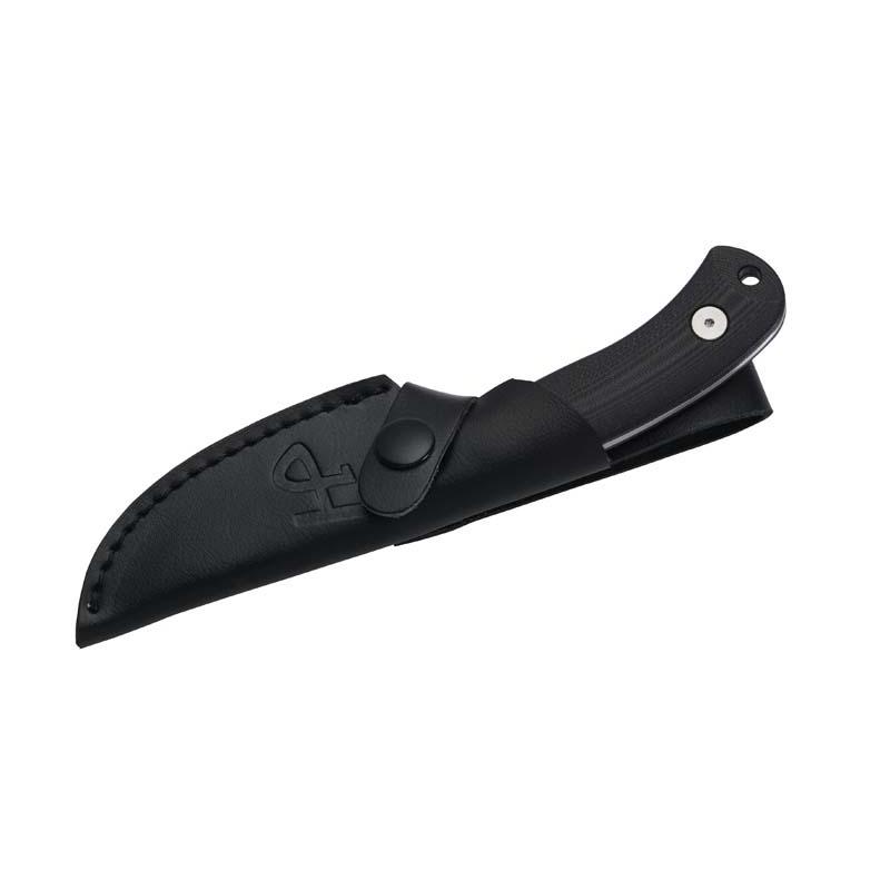 Herbertz G&uuml;rtelmesser, D2 Stahl, Rostfrei, G10 Griffschalen Lederscheide