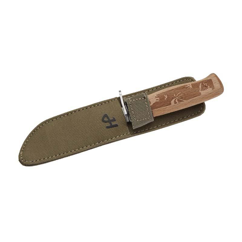 Herbertz Kindermesser, Mit Dinosauriermotiv Auf Dem Griff, 3Cr13Mov, Buche, Nylon, Geschenkverp.
