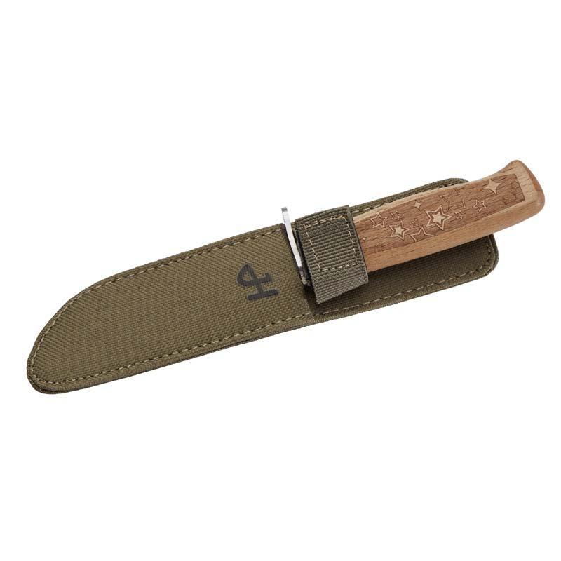 Herbertz Kindermesser, Mit Sternenmotiv Auf Dem Griff, 3Cr13Mov, Buche, Nylon, Geschenkverp.
