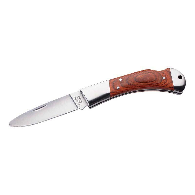 Herbertz Kindermesser, Aisi 420 Stahl, Rostfrei, Pakkaholz, Klingenspitze Abgerundet, Back-Lock