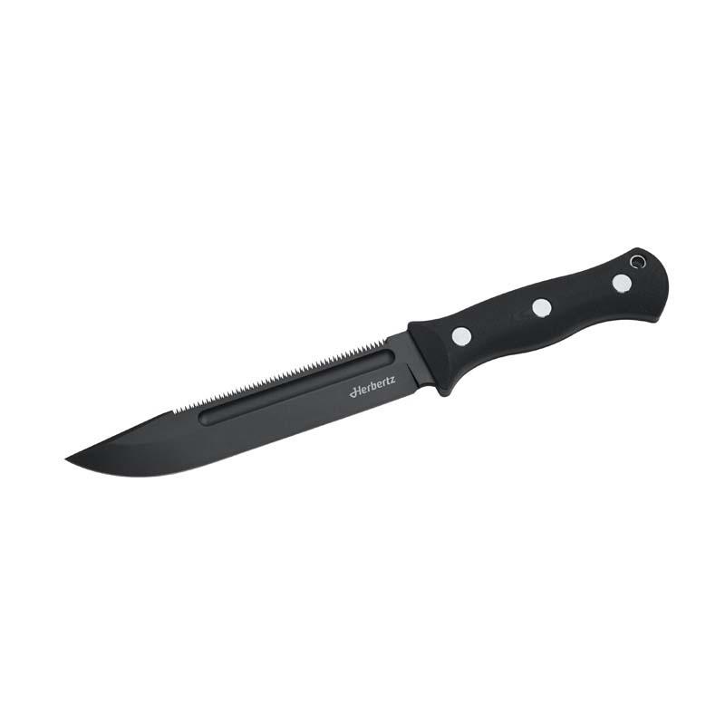 Herbertz Outdoor- Und Survivalmesser D2, Rostfrei, G10 Griffschalen Lederscheide
