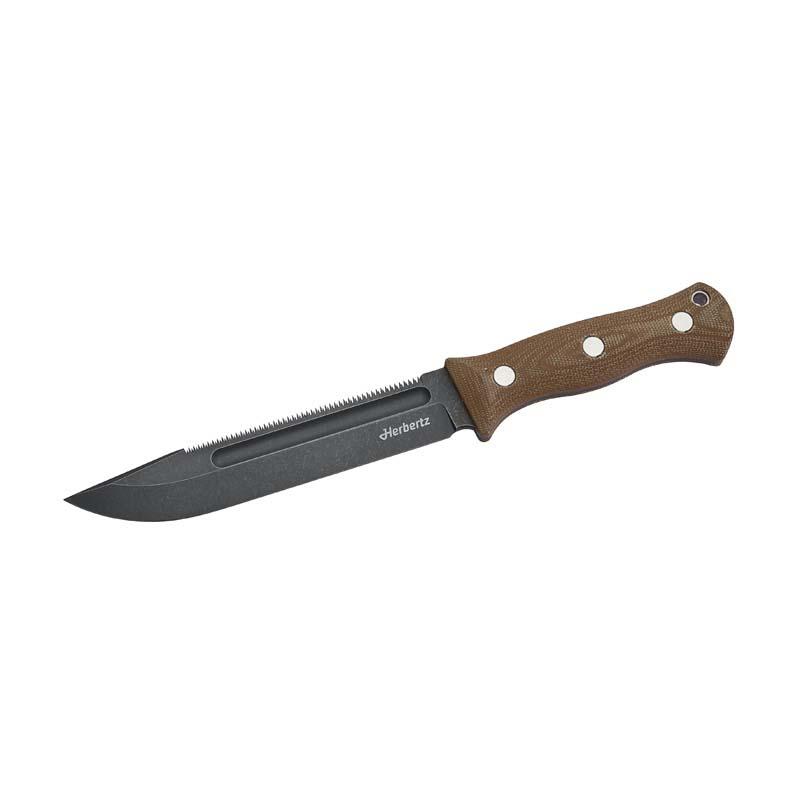 Herbertz Outdoor- Und Survivalmesser D2, Micarta Lederscheide