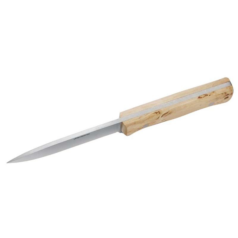 Herbertz Outdoormesser, Vanadium 1.4116-Stahl, Rostfrei, Maserbirke, Ft, Dp, 4Mm Rs, Leder