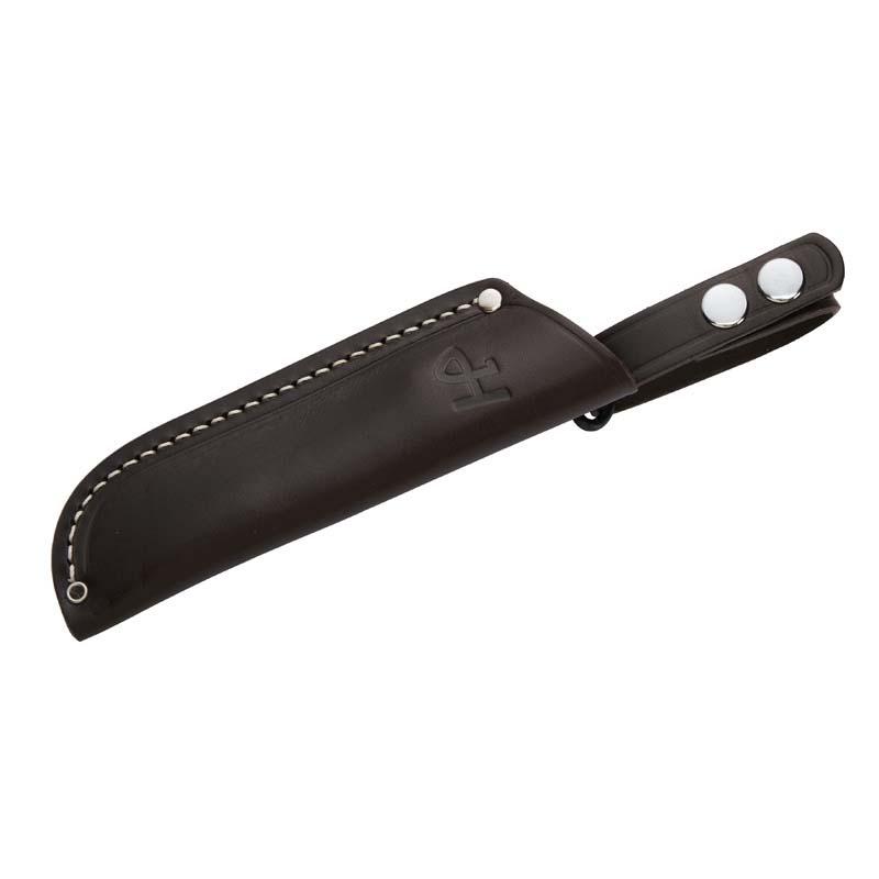 Herbertz Outdoormesser, Vanadium 1.4116-Stahl, Rostfrei, Maserbirke, Ft, Dp, 4Mm Rs, Leder