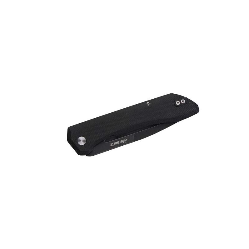 Herbertz Outdoor-Taschenmesser Liner Lock, Schwarz Micarta