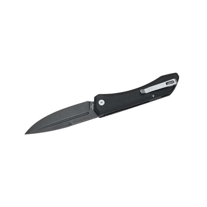 Herbertz Outdoor-Taschenmesser Liner Lock, Schwarz Micarta